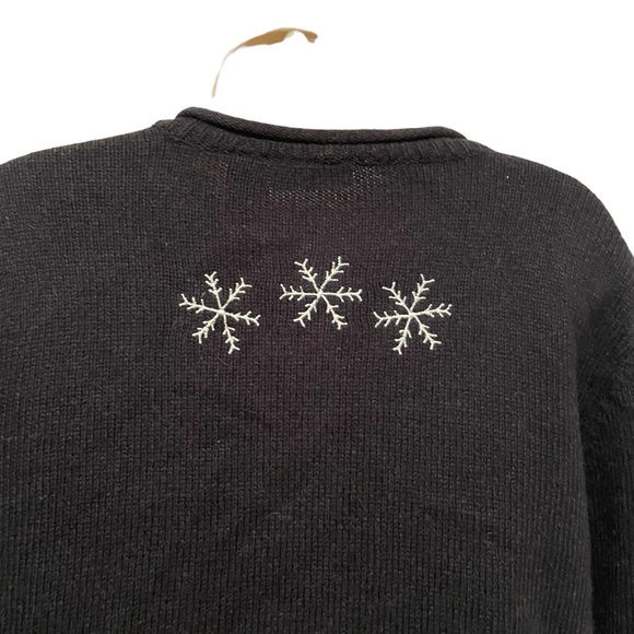 Croft and Barrow Women’s Sweater Christmas Wool Blend Embroidered zipper Small - Picture 7 of 8